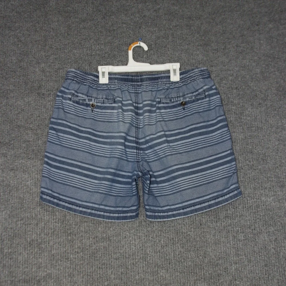 J Crew Swim Trunks Mens L Striped Elastic‎ Waist Drawstring Beach Summer Shorts